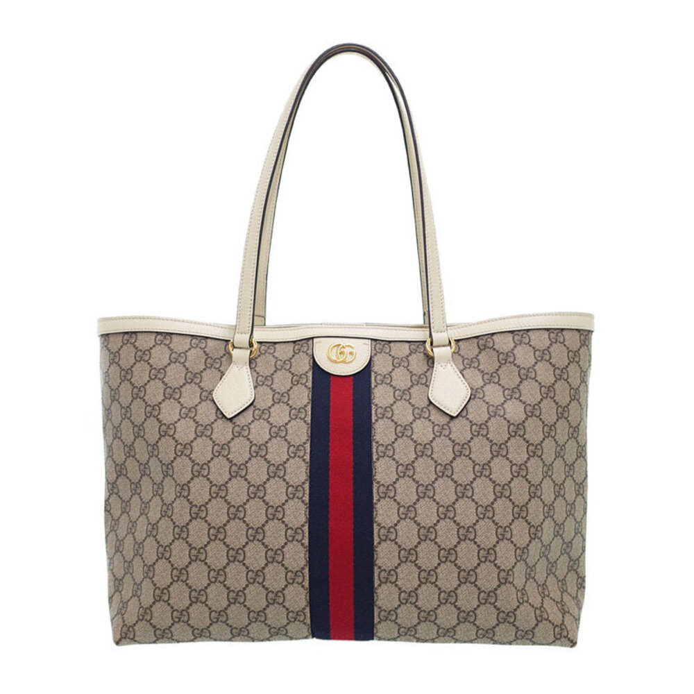 GUCCI Ophidia Supreme GG Tote Shoulder Bag Brown